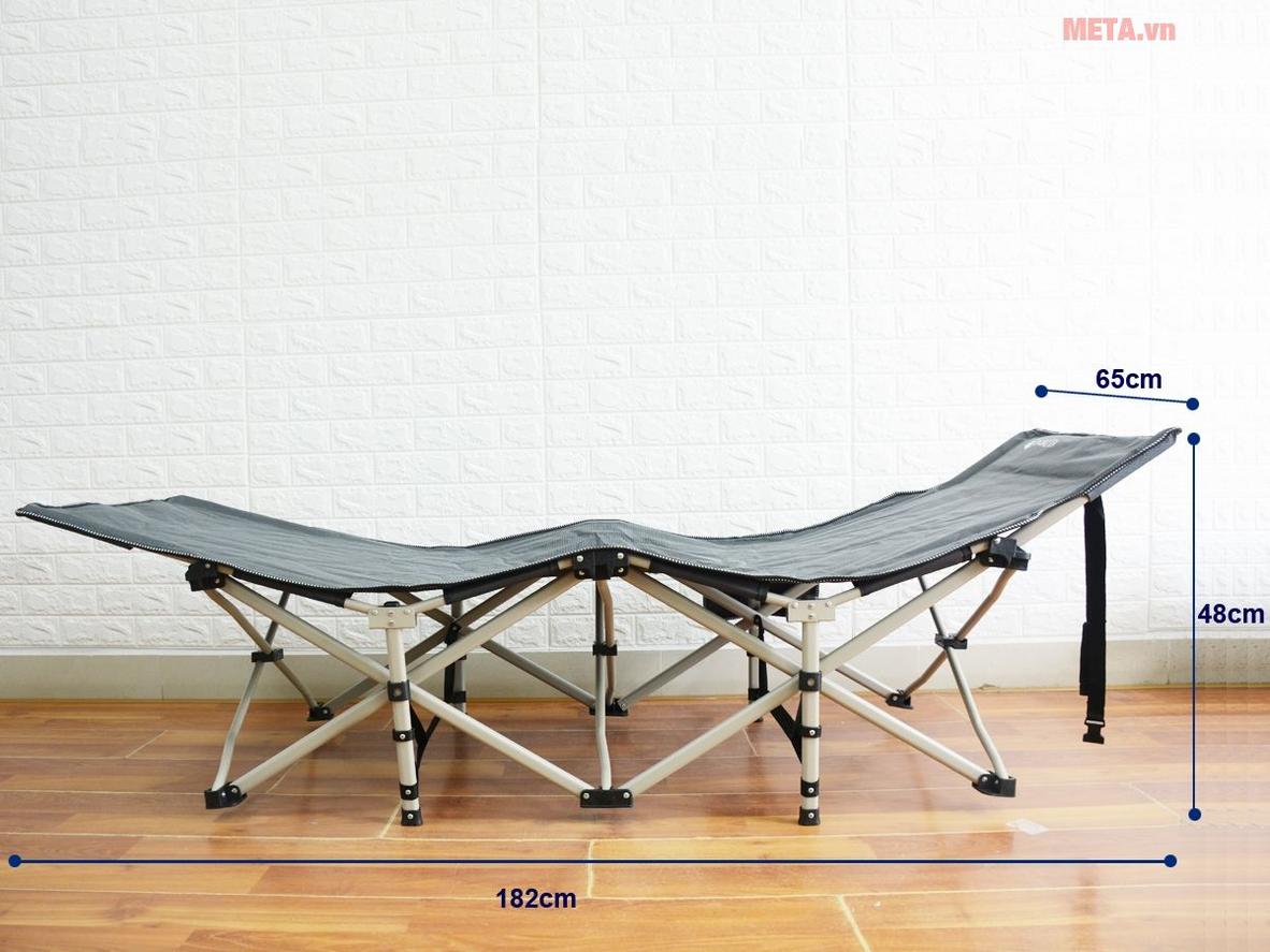 Vải bạt chống nước giúp bề mặt giường thoáng và dễ vệ sinh.
