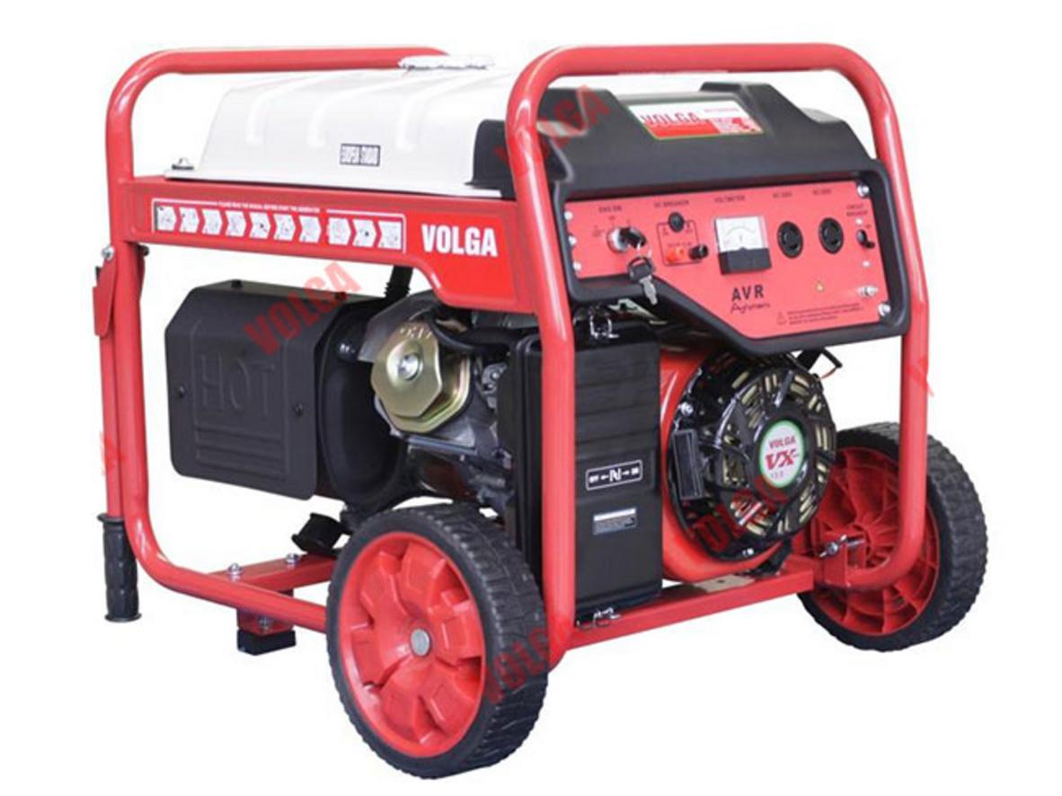 Động cơ VOLGA VX-390GE, đề điện và bình xăng 25 lít là các điểm nổi bật của Volga AG-7000DXS.