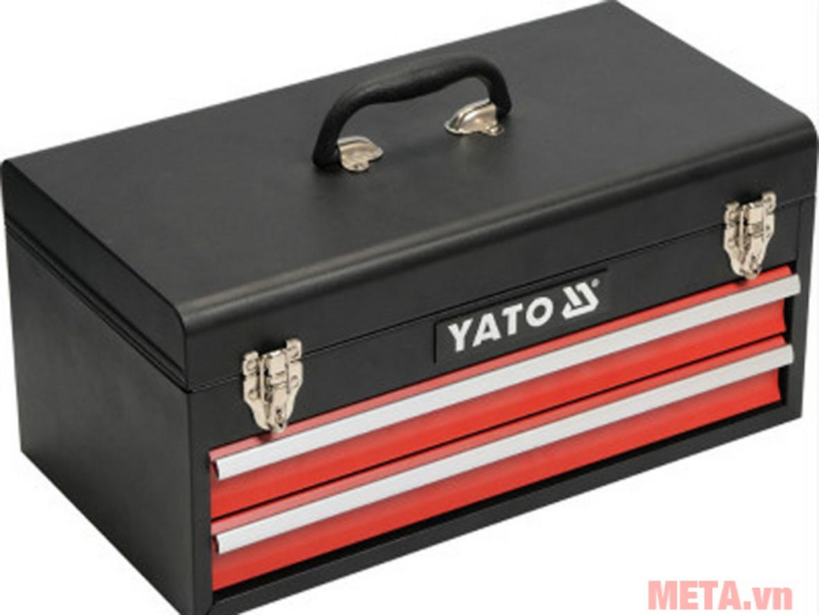 Bộ YATO YT38951 80 chi tiết với bố cục 3 ngăn giúp sắp xếp dụng cụ khoa học.
