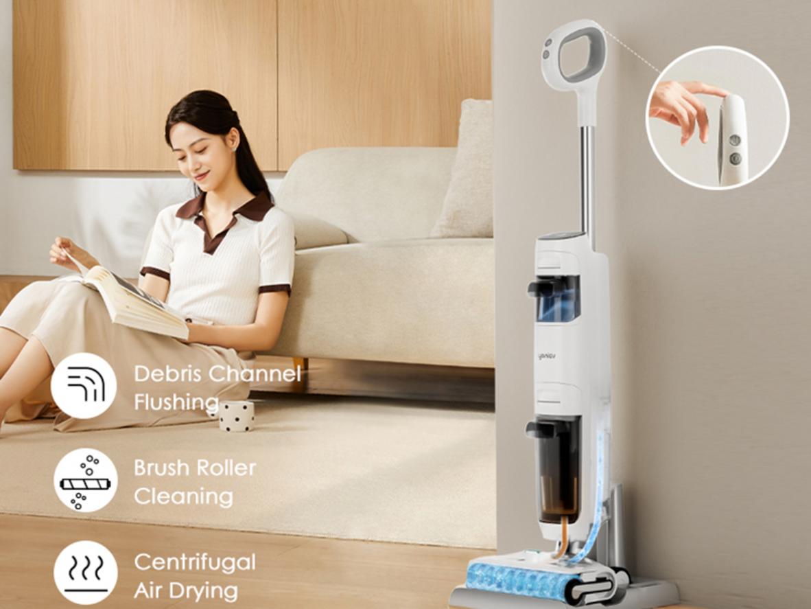 Tính năng tự làm sạch 1 nút nhấn giúp vệ sinh con lăn nhanh và tiện.